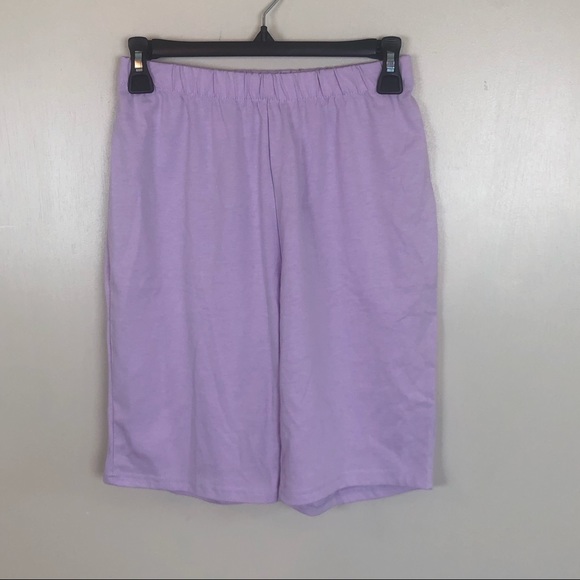 2 Piece Lavender Biker Shorts Set Soft Cotton - Picture 8 of 11